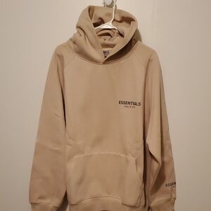 Fear of God Essentials Premium Oversized Pullover Hoodie in Tan
